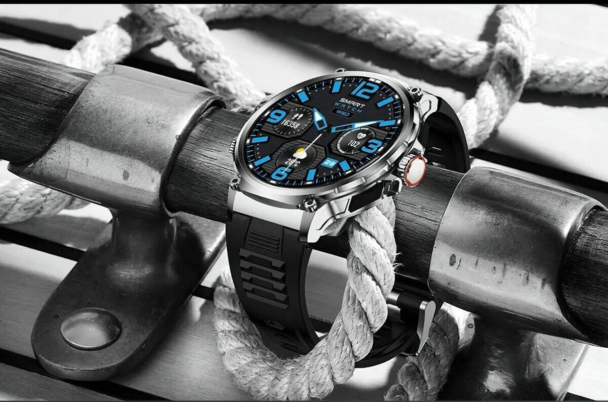  Smartwatch 1.85" Ultra HD GPS Bluetooth Call Health Monitoring Watch Gym Gift