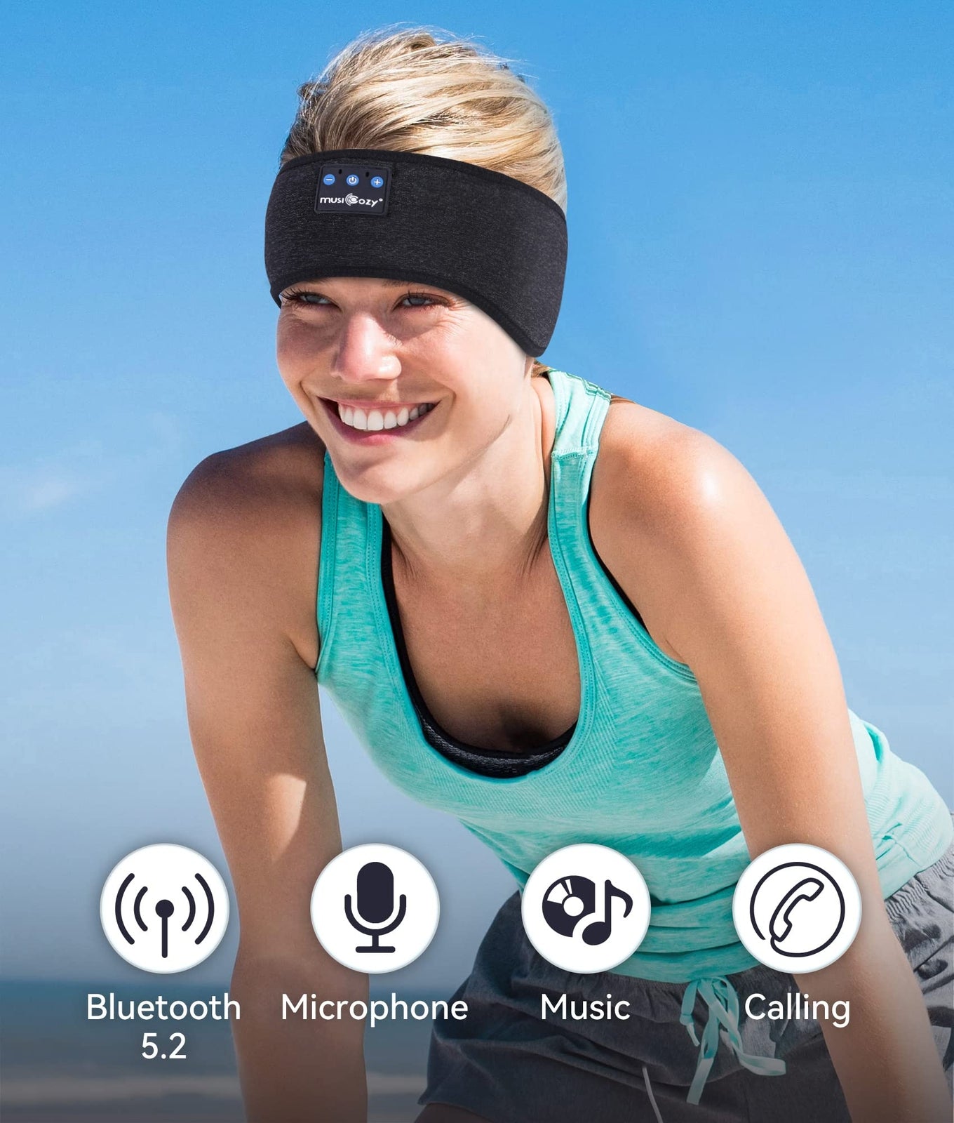 Auriculares Inalámbricos Con Bluetooth Y Diadema Para Dormir y Entrenar Con Música