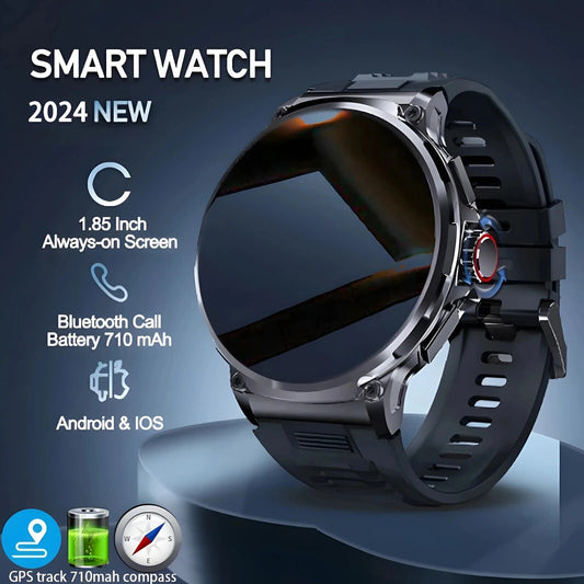  Smartwatch 1.85" Ultra HD GPS Bluetooth Call Health Monitoring Watch Gym Gift