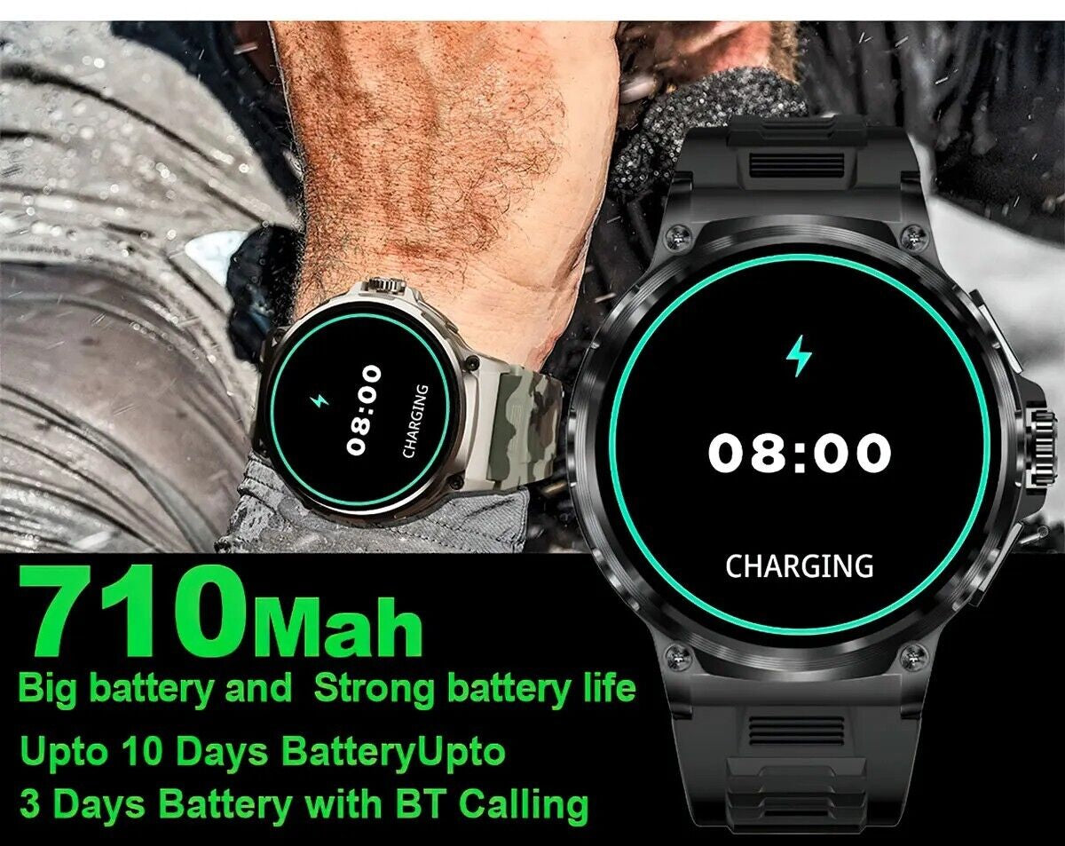  Smartwatch 1.85" Ultra HD GPS Bluetooth Call Health Monitoring Watch Gym Gift
